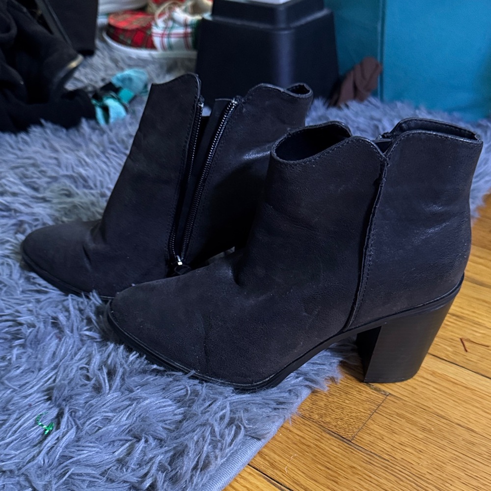 MIA Black Heeled Ankle Boots